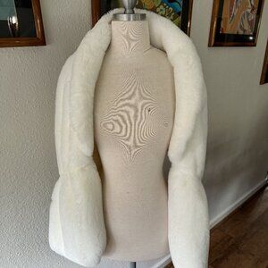 Off white Faux Fur Stole - One Size